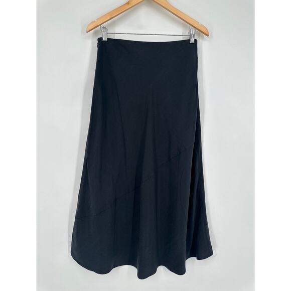 APIECE APART Ami Slip Skirt High Waist A-Line Flare Midi Maxi Black - Picture 7 of 12